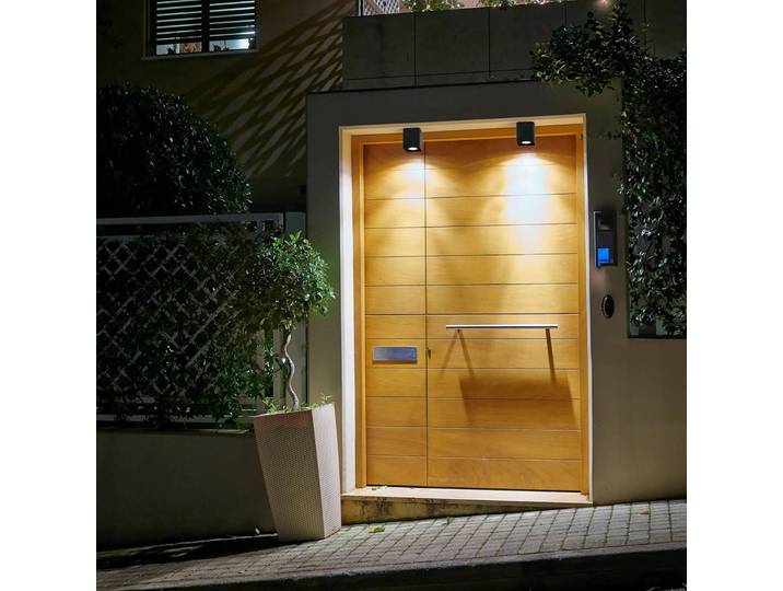 FARO BARCELONA Dezenter LED-Deckenstrahler Tami für außen, alu / grau / zink, Aluminium, Modern