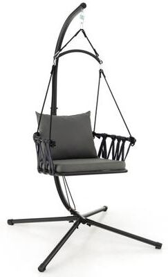 Costway Hanging Swing Chair with Stand-Gray
