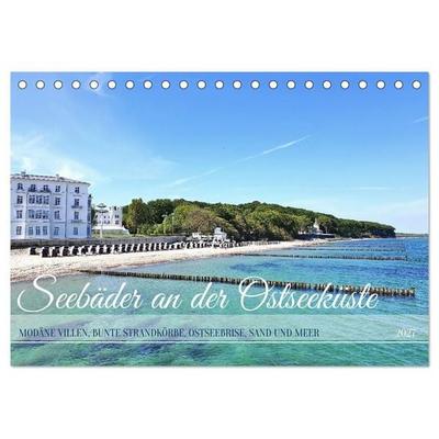 Seebäder an der Ostseeküste - Modäne Villen, bunte Strandkörbe, Ostseebrise, Sand und Meer (Tischkalender 2027 DIN A5 quer), CALVENDO Monatskalender