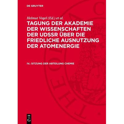 Sitzung der Abteilung Chemie, Gebundene Ausgabe von , De Gruyter, 978-3-11-274900-5