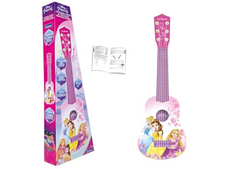 Lexibook, Disneyprinses, Mijn eerste akoestische gitaar, 6 nylon snaren, 53 cm, inclusief leergids, K200DP