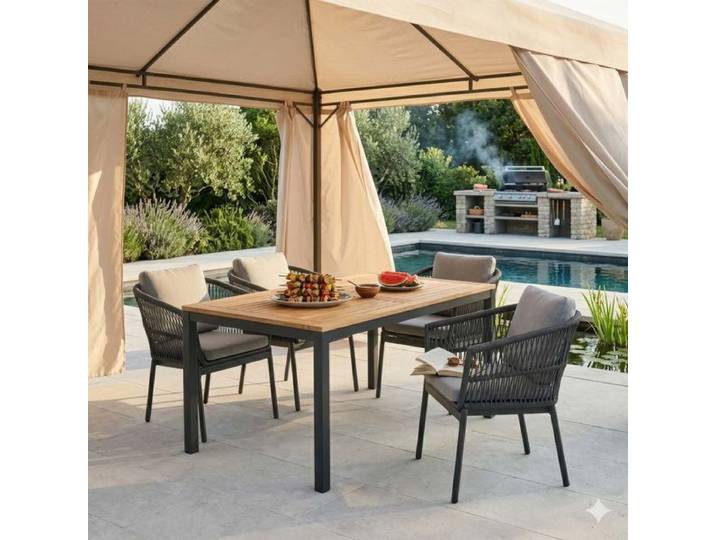 OUTLIV. Alicante Gartenmöbel-Set M (4 Plätze) Tisch 160x90cm
