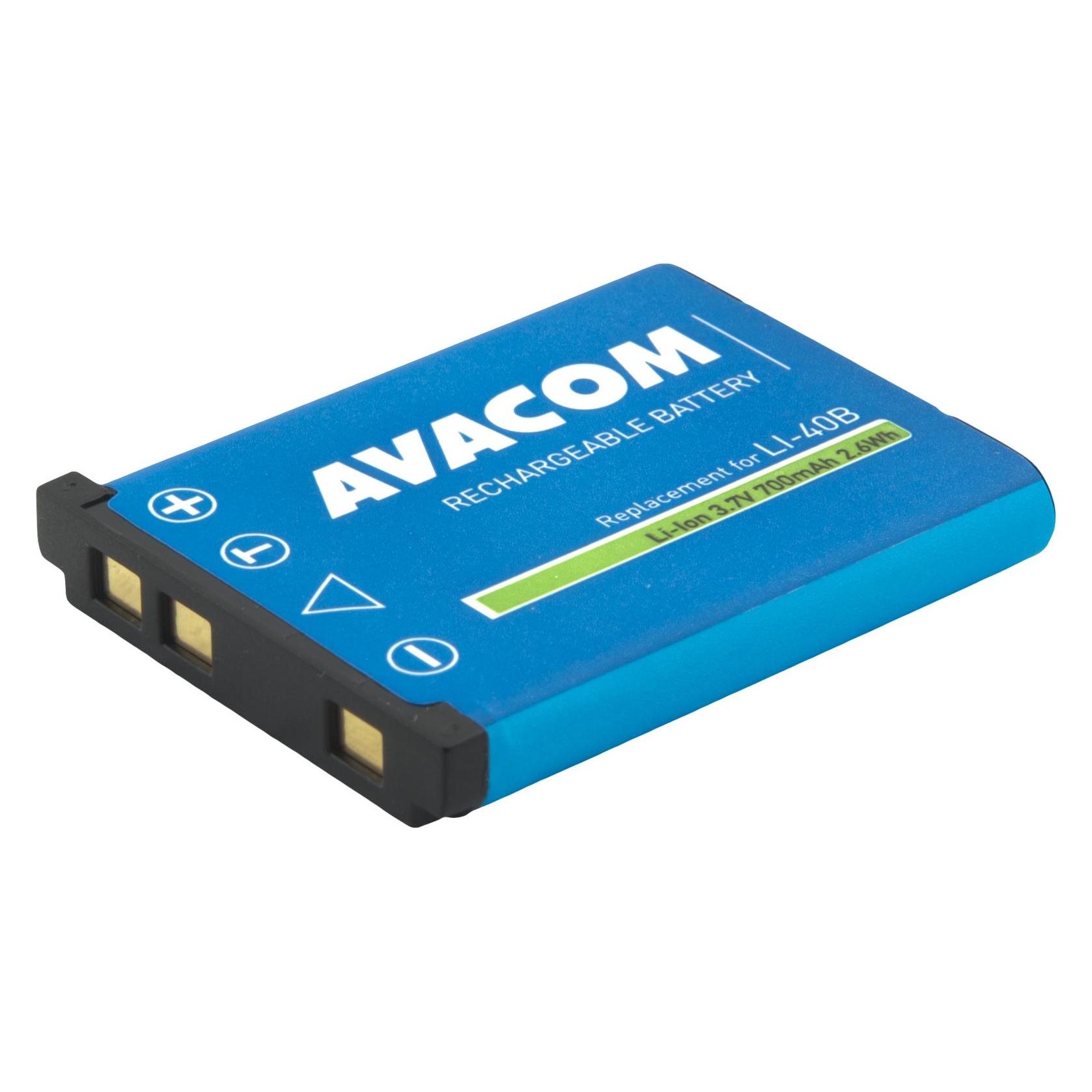 Avacom Battery Olympus Li-40B, Li-42B, Fujifilm NP-45, Nikon EN-EL10 Li-Ion 3.6V 700mAh 2.6Wh (Kamera Akku) (DIOL-LI40-B700)
