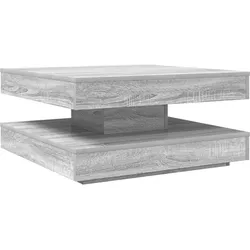 vidaXL Couchtisch 360-Grad Drehbar Grau Sonoma 70x70x34,5 cm