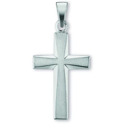 Kreuzkette ONE ELEMENT "Halskette - Kreuzkette mit Kreuz Anhänger aus 925 Silber", silber, Halsketten, Damen, Silber 925 (Sterlingsilber), Kreuzkette, Dezente Symbolik – stilvoller Begleiter für jeden Anlass
