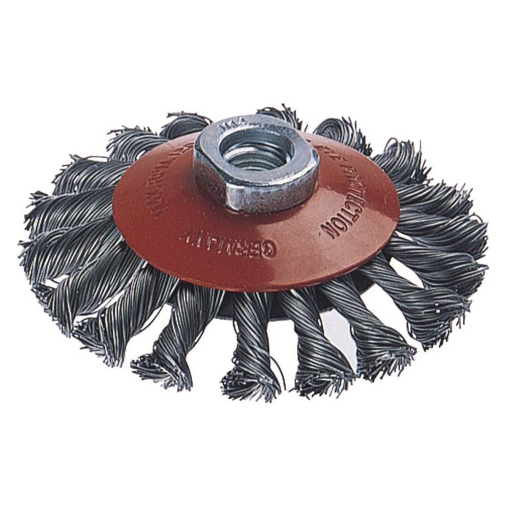 wolfcraft 1 Stahldr.-Kegelbürste WS gez M14 ø100mm (2153000)