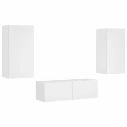 Helloshop26 - Multimedia-TV-Möbel TV-Regal Sideboard TV-Schrank Esszimmer Wohnzimmer Schlafzimmer Wandmontage 3-teilig mit 02_0028195