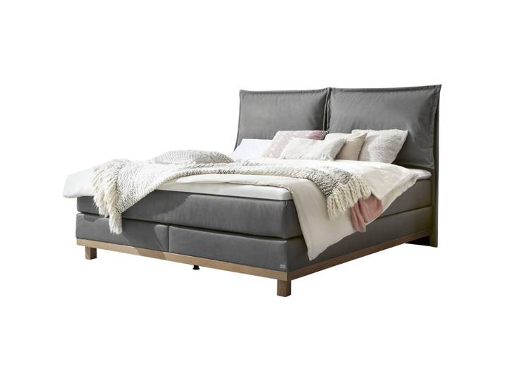 Hasena Boxspringbett Zamora stahl/natur Stoff/Holz/Holzwerkstoff 180 x 200 cm