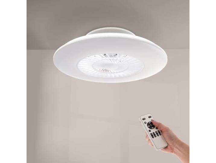 M mimotec - Ventilateur de plafond Led Withline avec lumière et télécommande\, économie d'énergie\, moteur AC\, 3 vitesses différentes\, 5 pales\, avec APP\, mode été-hiver\, ultra-silencieux. LM8084