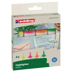 Edding 4er-Pack nachfüllbarer Textmarker »24« grün