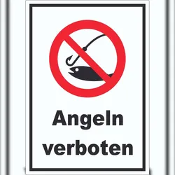 HB-Druck Angeln verboten Aufkleber A7 (74x105mm)