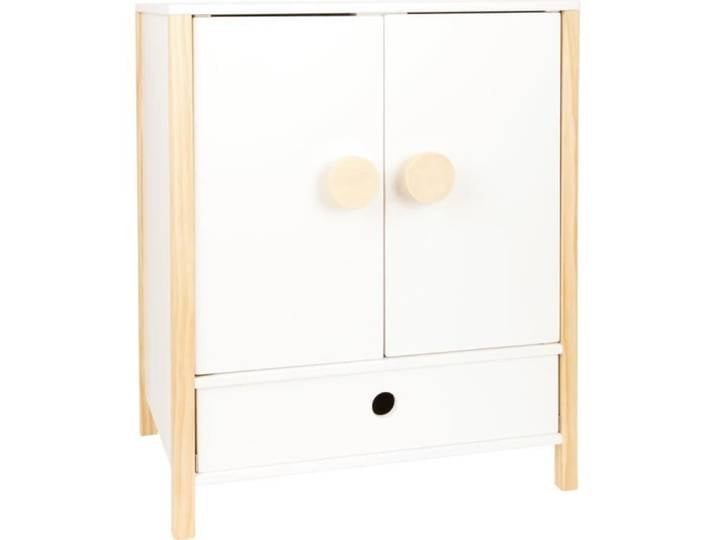 Armoire de poupée pour filles - SMALL FOOT - Bois blanc/beige - 40 x 28 cm - 1 tiroir