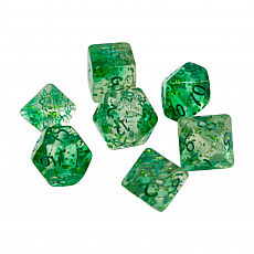 Dice4friends Würfelset Confetti - Green Sulfer (7) 302639
