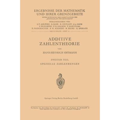 Additive Zahlentheorie, Taschenbuch von Hans-H. Ostmann, Springer Berlin, 978-3-662-00843-0