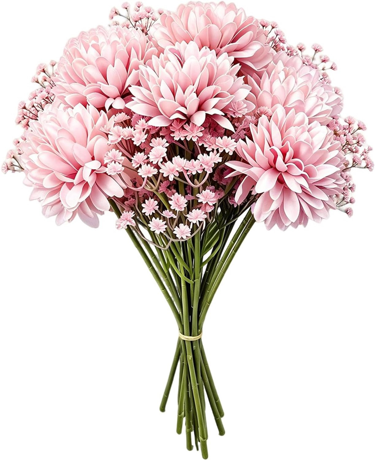 Homevero Kunstbloemen Set van 20 stuks met 10 Gypsophila en 10 Hortensia voor Decoratieve Bloemstukken