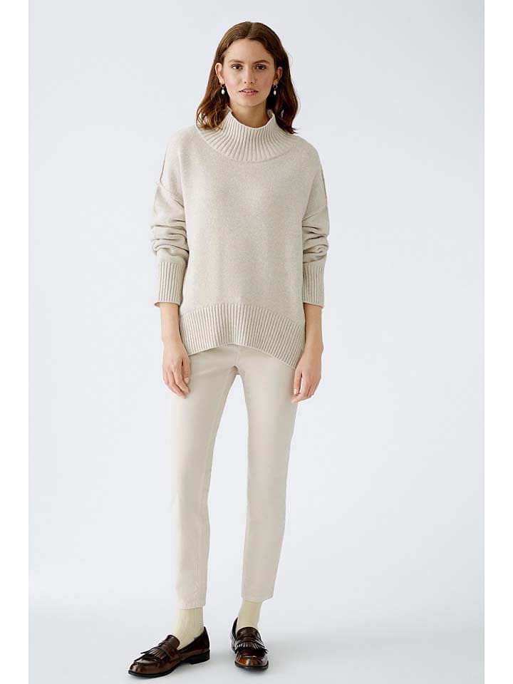 Oui Jeggings in Creme - 42