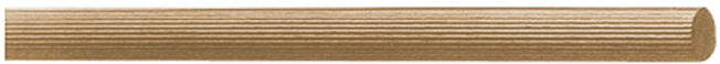 tiges ondulées L.1m D.14mm bois d'acajou ; Hermann Wolz (HW31)