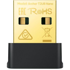 TP-Link WLAN-Adapter AC600, Archer T2UB Nano, Nano, USB 2.0, bis 633 Mbit/s, Wi-Fi 5, 5 GHz & 2,4 GHz, mit Bluetooth