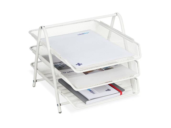 Dokumentenablage Metall Weiss