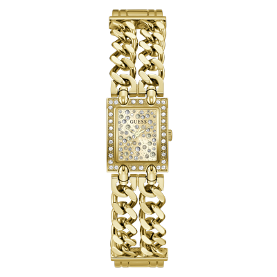 Quarzuhr GUESS "MICRO MOD", gold (goldfarben, champagnerfarben, champagnerfarben), Armbanduhren, Damen, goldfarben, Quarzuhr, Armbanduhr, Damenuhr, Edelstahlarmband, analog