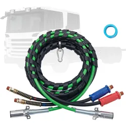 VEVOR 15ft Luftleitungssatz für Sattelschlepper, 3-in-1-Luftschläuche und ABS-Stromleitung für Sattelschlepper, 7-Wege-Stecker, Stromkabel und Gummi-Luftleitungsschlauch-Montagesatz