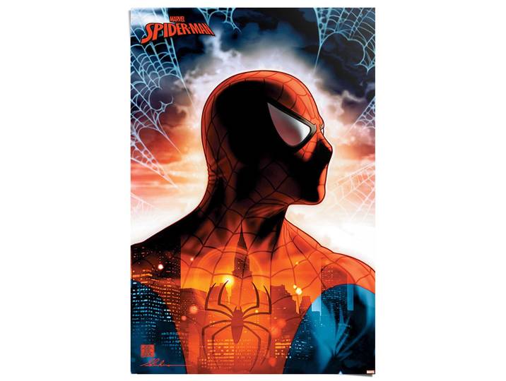 Poster REINDERS Spiderman - protector of the city , rot (farbe bild(er): rot), B:61cm H:91,5cm T:0,1cm, Papier, Bilder, Poster