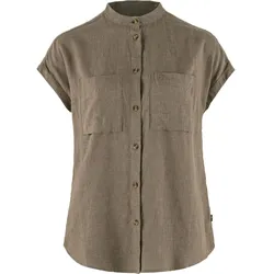Fjällräven Damen Övik Hemp Kurzarmbluse - L - Suede Brown