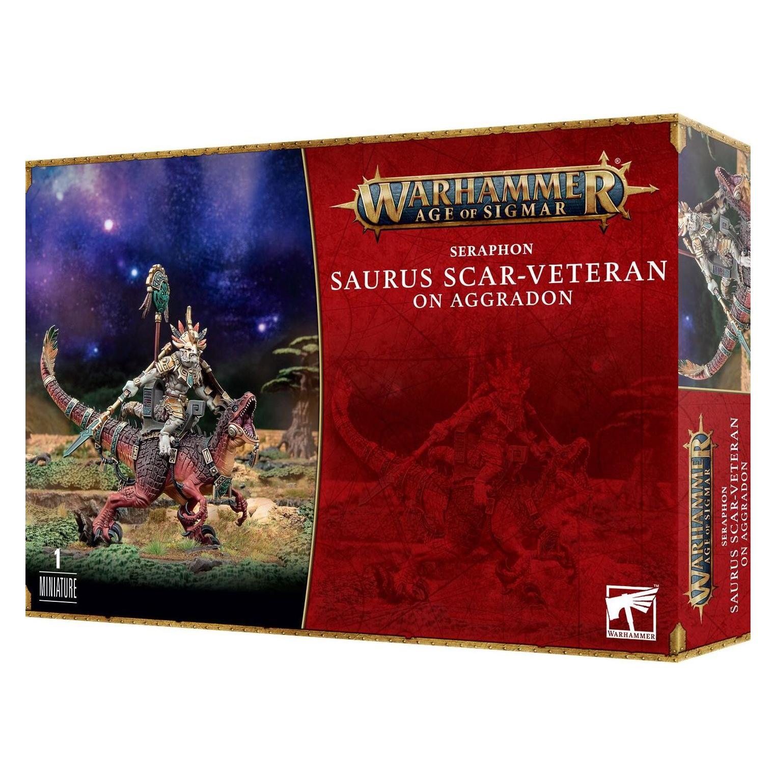 Games Workshop Saurus Scar-Veteran on Aggradon (2023) (Kunststoff) (88-24)