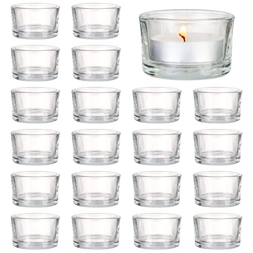 Matana 24 Glazen Waxinelichthouders Transparant - 5 x 3 cm