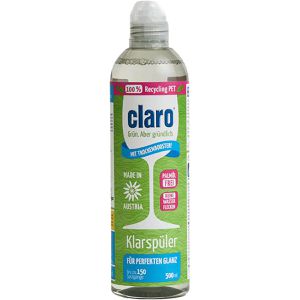 Claro Klarspüler Öko, palmölfrei, mit Trockenbooster, biologisch abbaubar, streifenfreie Trocknung, Flasche, 500 ml