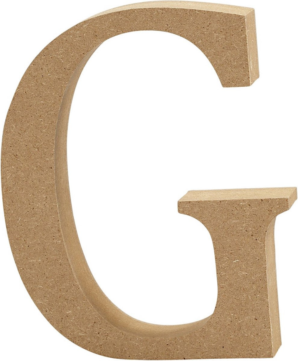 Creotime Houten Letter G, 8 cm
