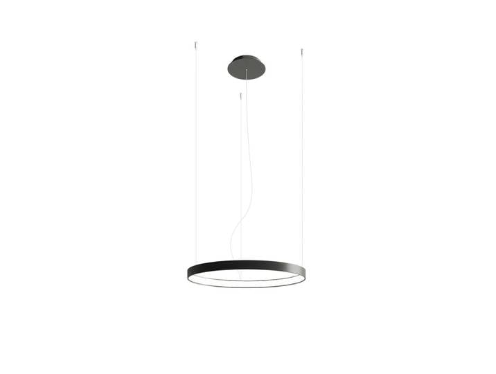 Lustre aluminium noir h 150 cm