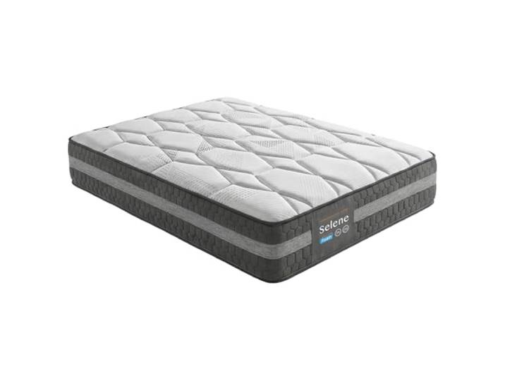Duérmete Online Viskoelastische Matratze Selene Taschenfedern Optimal bei Rückenschmerzen Höhe 30 cm mittlere Festigkeit milbendicht, antibakteriell und hypoallergen 105 x 180 cm