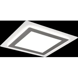 Trio 641510207 LED-Deckenleuchte Morgan 1x46W | 6000lm | 2700-6000K | IP20 - einstellbare Lichtfarbe in Stufen + stufenlos einstellbare Lichtfarbe, integrierter Dimmer, Memory-Funktion, Nachtmodus, Fernbedienung, Zeitschaltuhr, Nickel