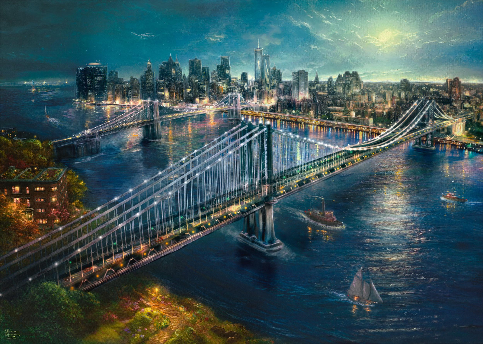 Schmidt Spiele Thomas Kinkade Studios Uitzicht op Manhattan puzzel