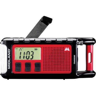 Midland ER 300 Pro Notfallradio AM, UKW Bluetooth®, Notfallradio, UKW, MW, USB Handkurbel, Solarpanel, Powerbank-Funktion, Taschenlampe, stoßfest,
