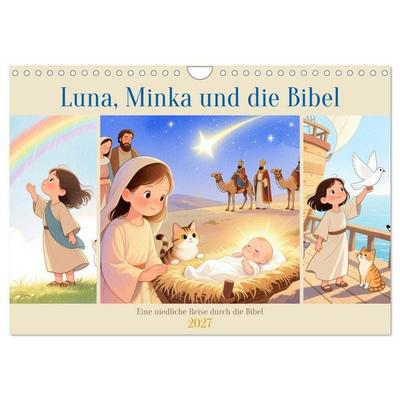 Luna, Minka und die Bibel (Wandkalender 2027 DIN A4 quer), CALVENDO Monatskalender