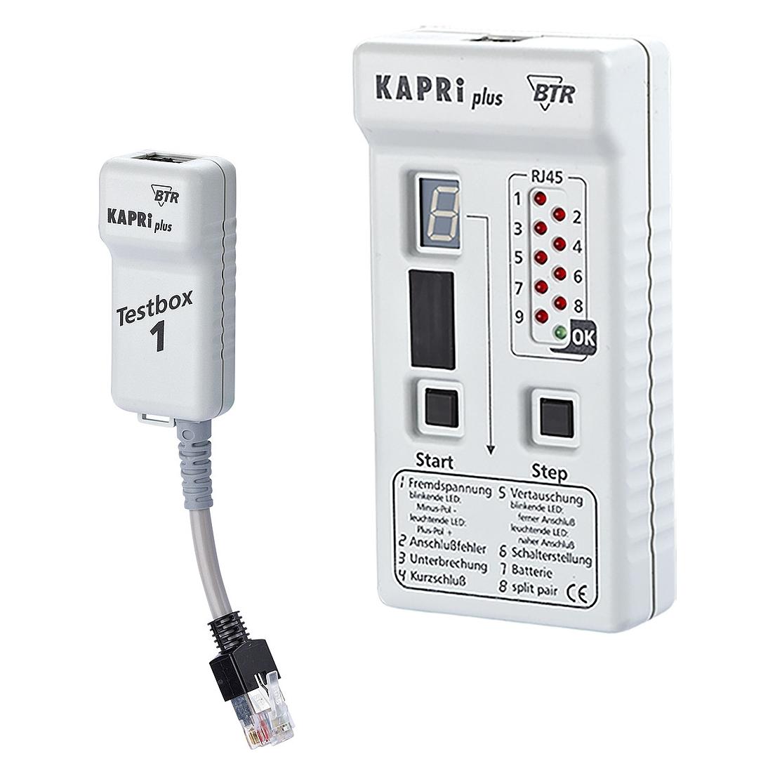 Metz Connect BTR KAPRI plus Anschluss-und Kabel- pruefgeraet f.Netzwerke Kabelpruefgeraet f. Netzwerke inkl.Ta... (Kabeltester) (130670-E)