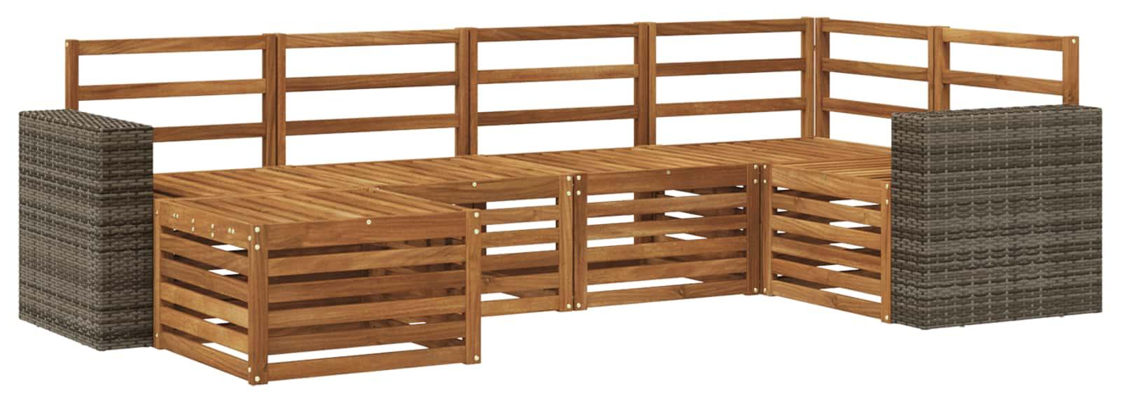 Ecksofa Set 6 pcs Natur
