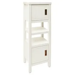 Naturel Country Badezimmerschrank hoch 40x130x30 cm weiß COUNTRYV40LPBI