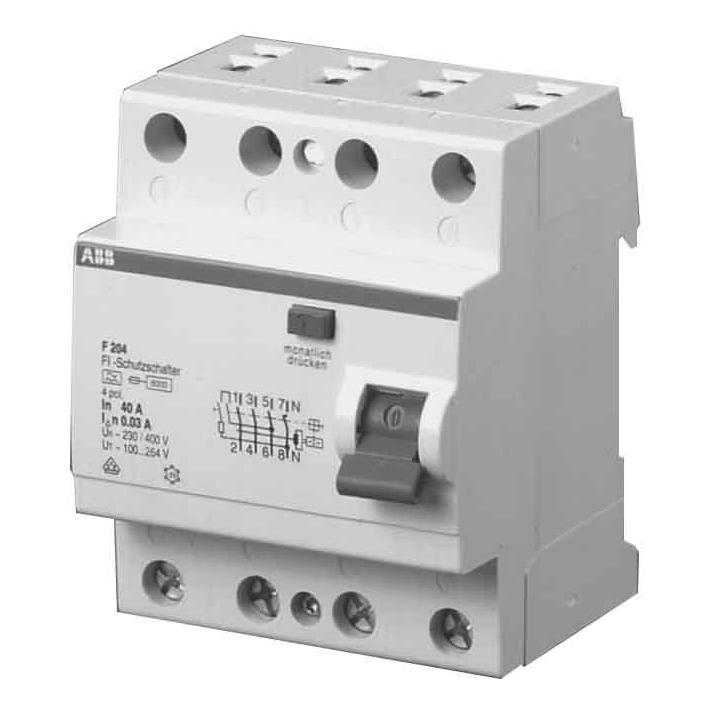 ABB F204A-63/0,03AP-R FI-Schutzschalter proM compact 4p 30mA (2CSF204401R1630)