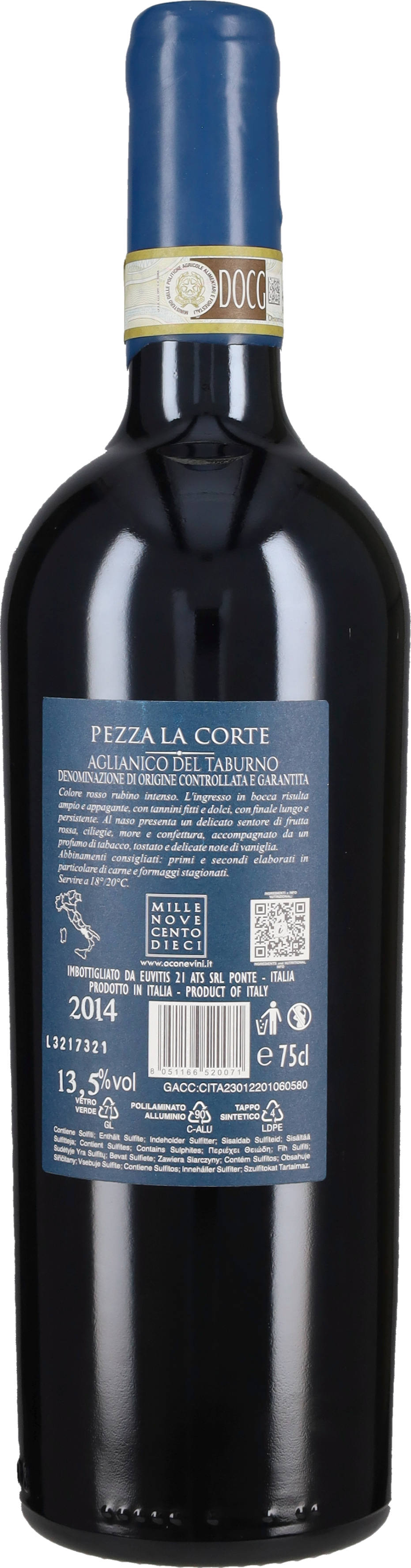 Aglianico del Taburno 'Vigna Pezza La Corte' Ocone 2015