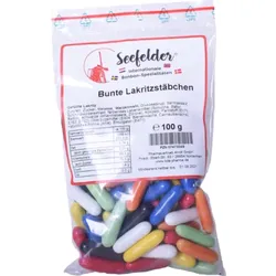 SEEFELDER bunte Lakritzstäbchen KDA 100 g