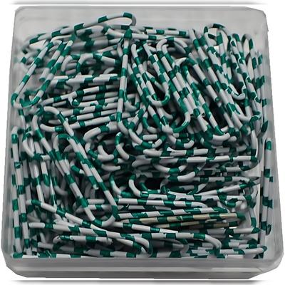 Alco Briefklammer ZEBRA Metall 28mm weiß-mint 300 Stück