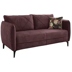 Sofa Novara Stoff Violett Aubergine 2,5-Sitzer