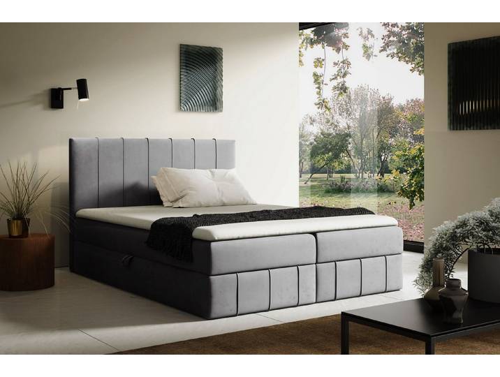 yourhouse24 Boxbett John (Bonell-Matratze und Topper), mit zwei Bettkästen