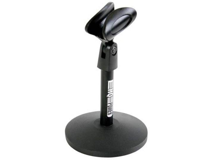 HQ Power MICTS4 - Microfoon-tafelstatief - Solide voet 150 mm - Zwart