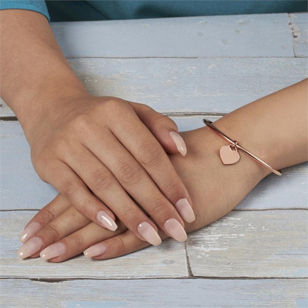 Unique Armreif rosévergoldetem Sterlingsilber mit Herz rosé