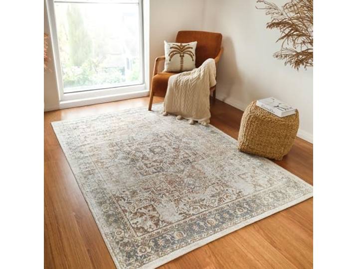 Livabliss Marlenheim Bridgetown Vintage Teppich 160x213 cm – Braun, Creme