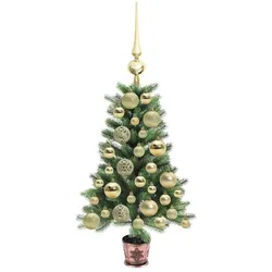 vidaXL, Weihnachtsbaum, Keno (mit 61 goldenen Kugeln) (65 cm)